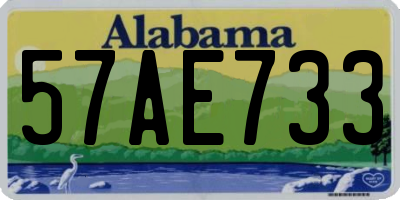 AL license plate 57AE733