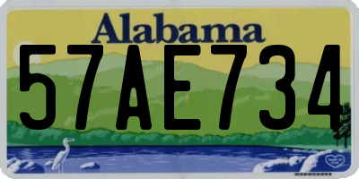 AL license plate 57AE734