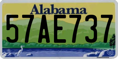 AL license plate 57AE737