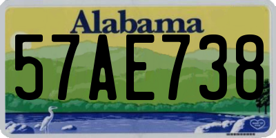AL license plate 57AE738