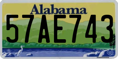 AL license plate 57AE743