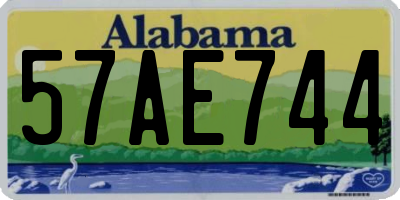 AL license plate 57AE744