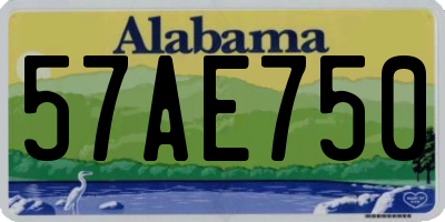 AL license plate 57AE750