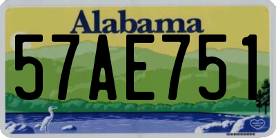AL license plate 57AE751
