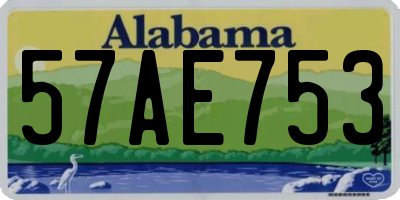 AL license plate 57AE753