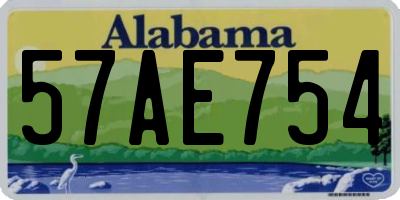 AL license plate 57AE754