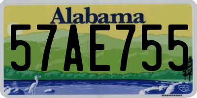 AL license plate 57AE755