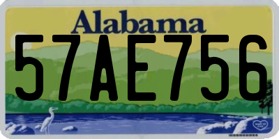AL license plate 57AE756