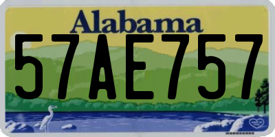 AL license plate 57AE757