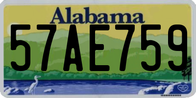 AL license plate 57AE759