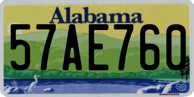 AL license plate 57AE760