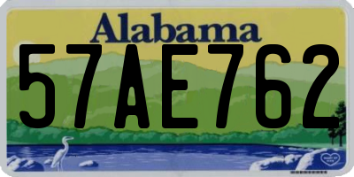 AL license plate 57AE762