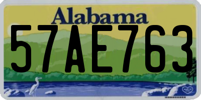 AL license plate 57AE763