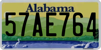 AL license plate 57AE764