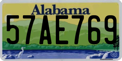 AL license plate 57AE769
