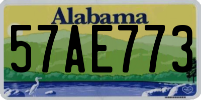 AL license plate 57AE773