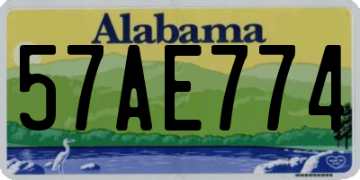 AL license plate 57AE774