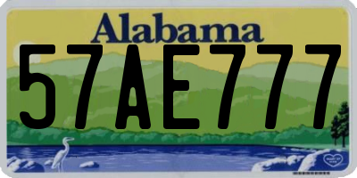 AL license plate 57AE777