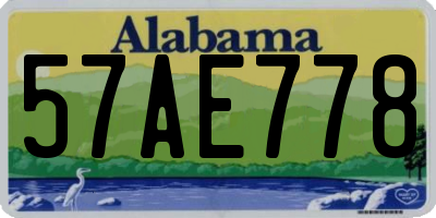 AL license plate 57AE778