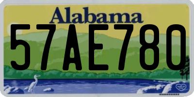 AL license plate 57AE780