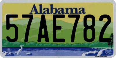 AL license plate 57AE782