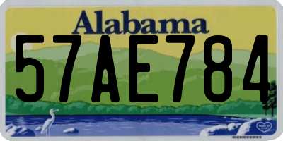 AL license plate 57AE784