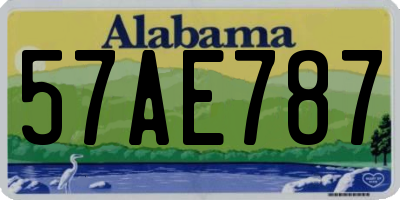 AL license plate 57AE787