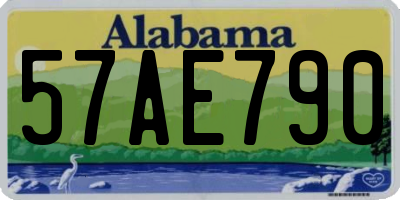 AL license plate 57AE790