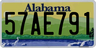 AL license plate 57AE791