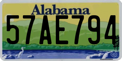 AL license plate 57AE794