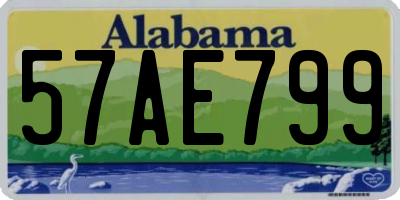 AL license plate 57AE799