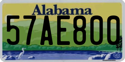 AL license plate 57AE800