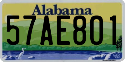 AL license plate 57AE801
