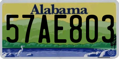 AL license plate 57AE803