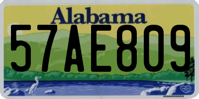 AL license plate 57AE809