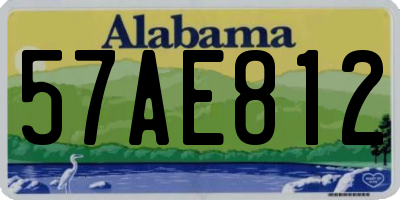 AL license plate 57AE812