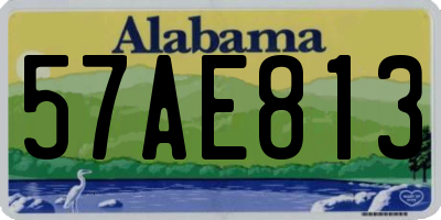 AL license plate 57AE813