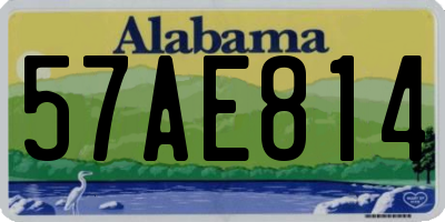 AL license plate 57AE814