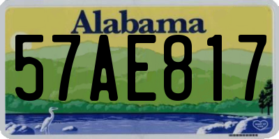 AL license plate 57AE817