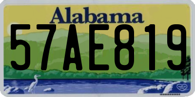 AL license plate 57AE819