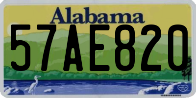 AL license plate 57AE820