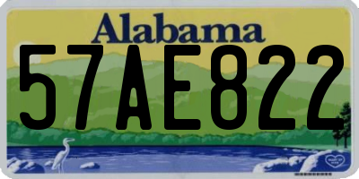 AL license plate 57AE822