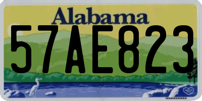 AL license plate 57AE823