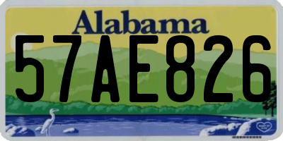 AL license plate 57AE826