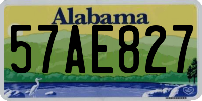 AL license plate 57AE827