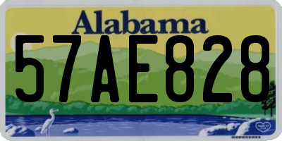 AL license plate 57AE828