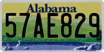AL license plate 57AE829