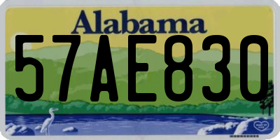 AL license plate 57AE830