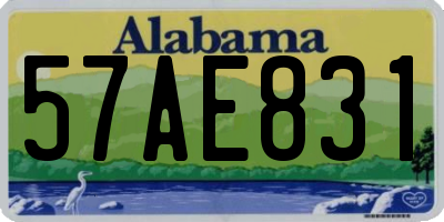 AL license plate 57AE831