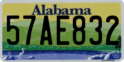 AL license plate 57AE832